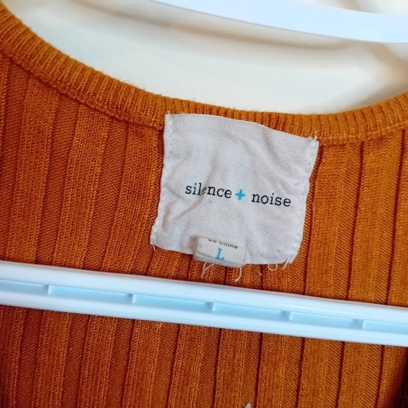 Urban Outfitters UO Silence +  Noice Mustard Ribbed Crop Tank Top Size Large - Picture 10 of 11